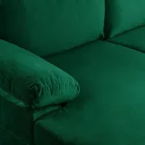 Luxurious Modern XL Velvet U-Shaped Sectional Sofa for 6-Person Comfort – furniture thumbnail 3