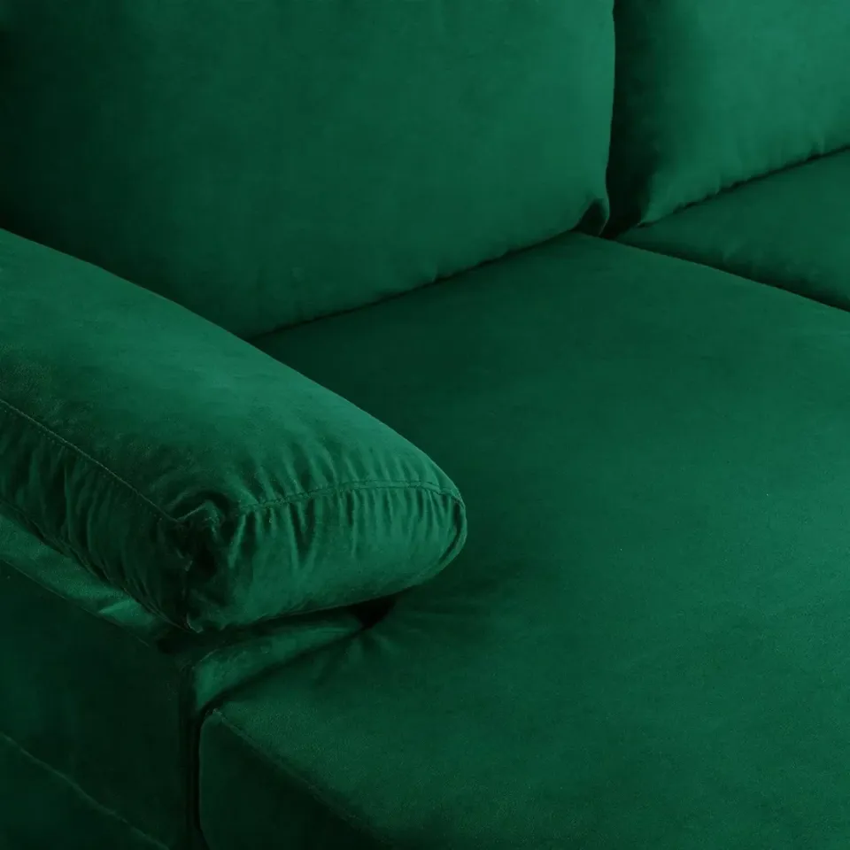 Luxurious Modern XL Velvet U-Shaped Sectional Sofa for 6-Person Comfort – furniture - product image 3