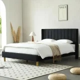 Zavior Upholstered Platform Bed with Wingback Headboard thumbnail 9