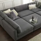 Luxurious 6-Piece Modular Sectional Sofa with Ottoman – Comfortable, Customizable & Stylish for Your Living Room – furniture thumbnail 2