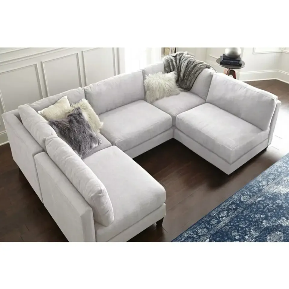 Luxurious 6-Piece Modular Sectional Sofa with Ottoman – Comfortable, Customizable & Stylish for Your Living Room – furniture - product image 4
