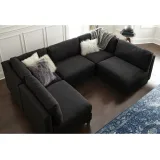 Luxurious 6-Piece Modular Sectional Sofa with Ottoman – Comfortable, Customizable & Stylish for Your Living Room – furniture thumbnail 6
