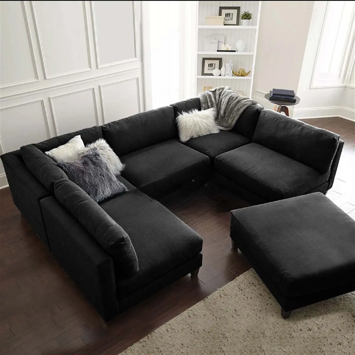 Luxurious 6-Piece Modular Sectional Sofa with Ottoman – Comfortable, Customizable & Stylish for Your Living Room – furniture