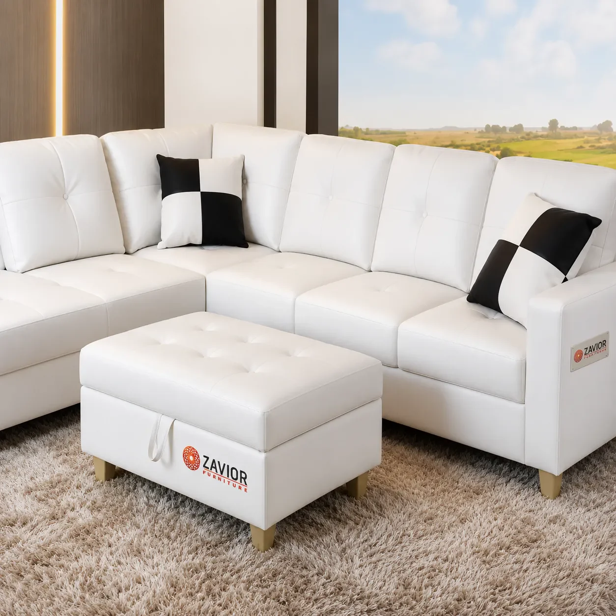 Russ Sectional with Ottoman – 5 Reasons Why It’s the Perfect Addition to Your Living Room – furniture - product image 1