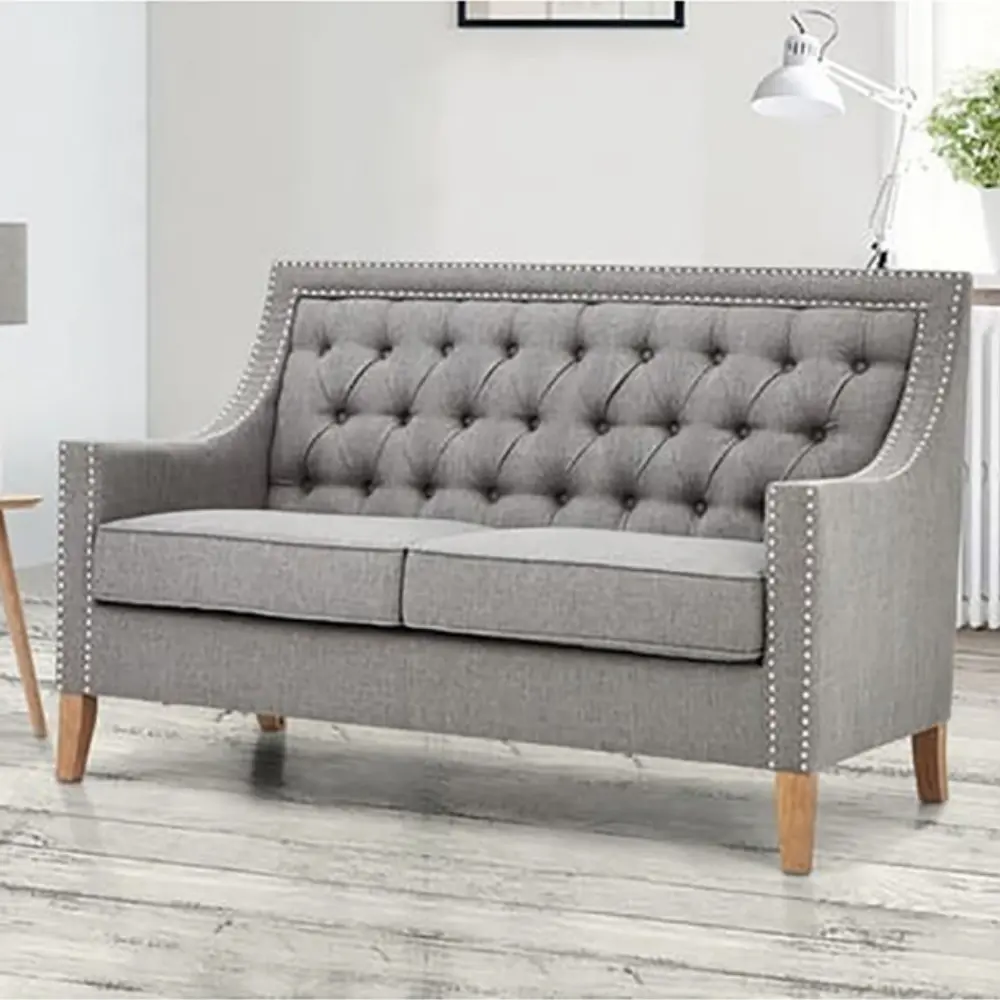 Button Tufted Traditional Sofa Set – Stylish, Durable & Comfortable (3 Sizes, 5 Color Options) – furniture