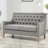 Button Tufted Traditional Sofa Set – Stylish, Durable & Comfortable (3 Sizes, 5 Color Options) – furniture thumbnail 2