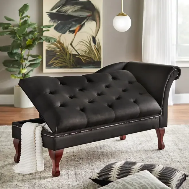 Simple Living Chaise Lounge with Storage – furniture