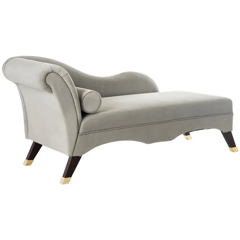 Safavieh Mid-Century Velvet Grey Chaise – furniture