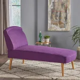 Carisia Mid Century Modern Fabric Chaise Lounge – furniture thumbnail 1