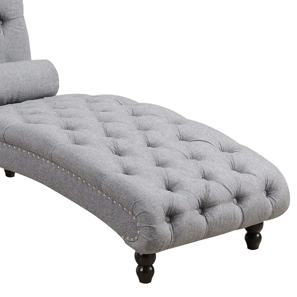 Chesterfield Tufted Nailhead Armless Chaise Lounge – furniture