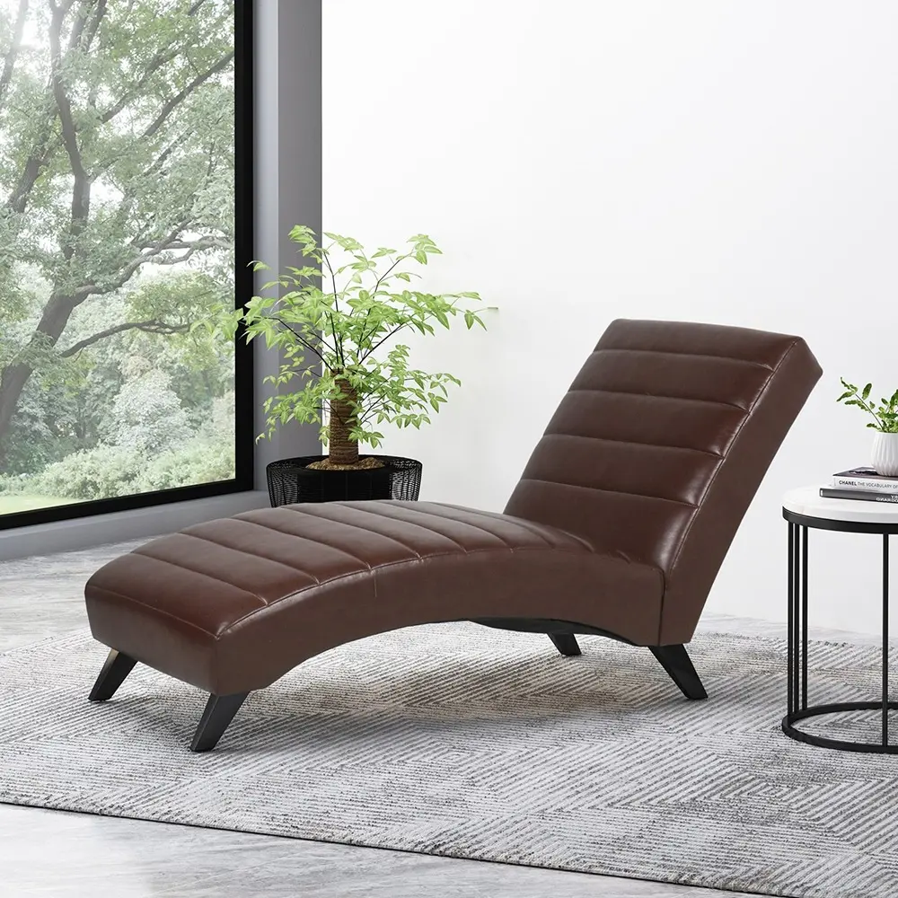 Upholstered Channel Stitch Chaise Lounge – furniture