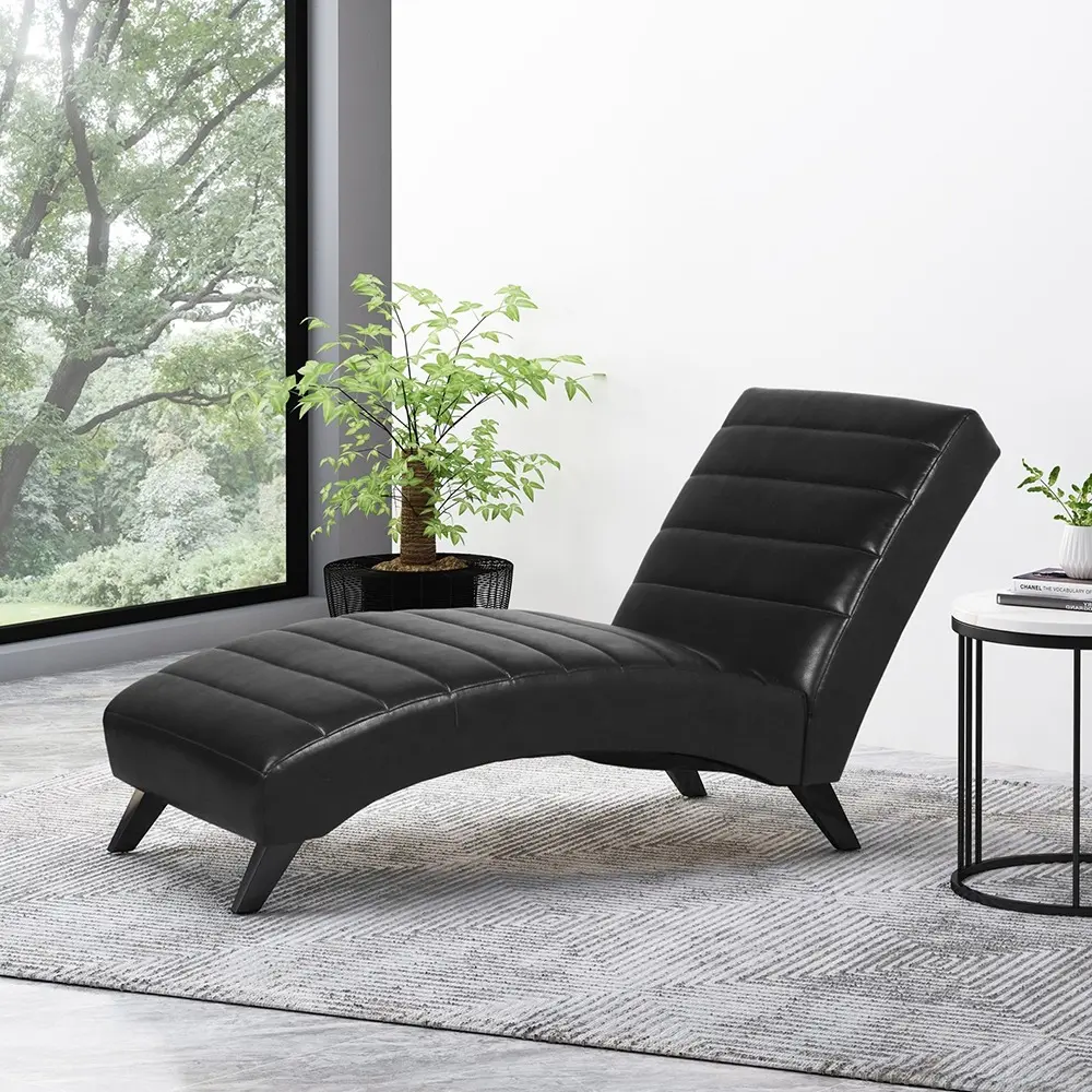 Upholstered Channel Stitch Chaise Lounge – furniture