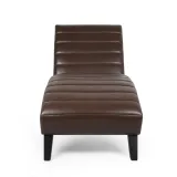 Upholstered Channel Stitch Chaise Lounge – furniture thumbnail 1