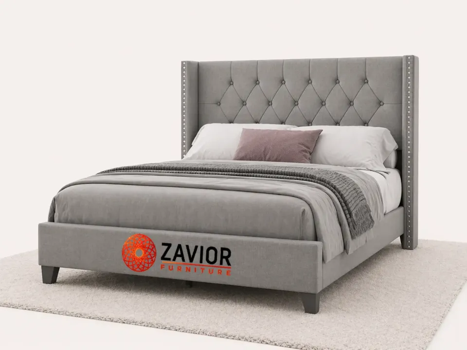 Zavior Homer Tufted Upholstered Panel Bed - product image 1
