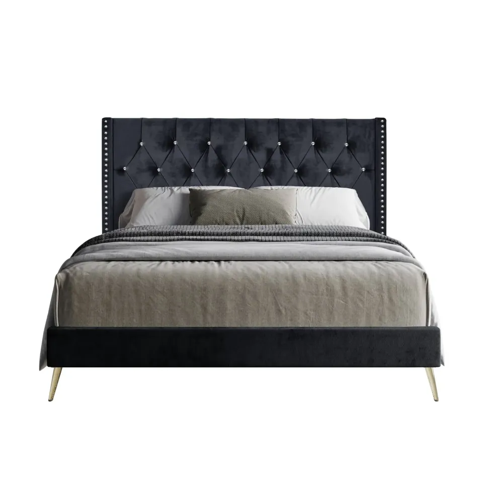 Zavior Homer Tufted Upholstered Panel Bed - product image 2