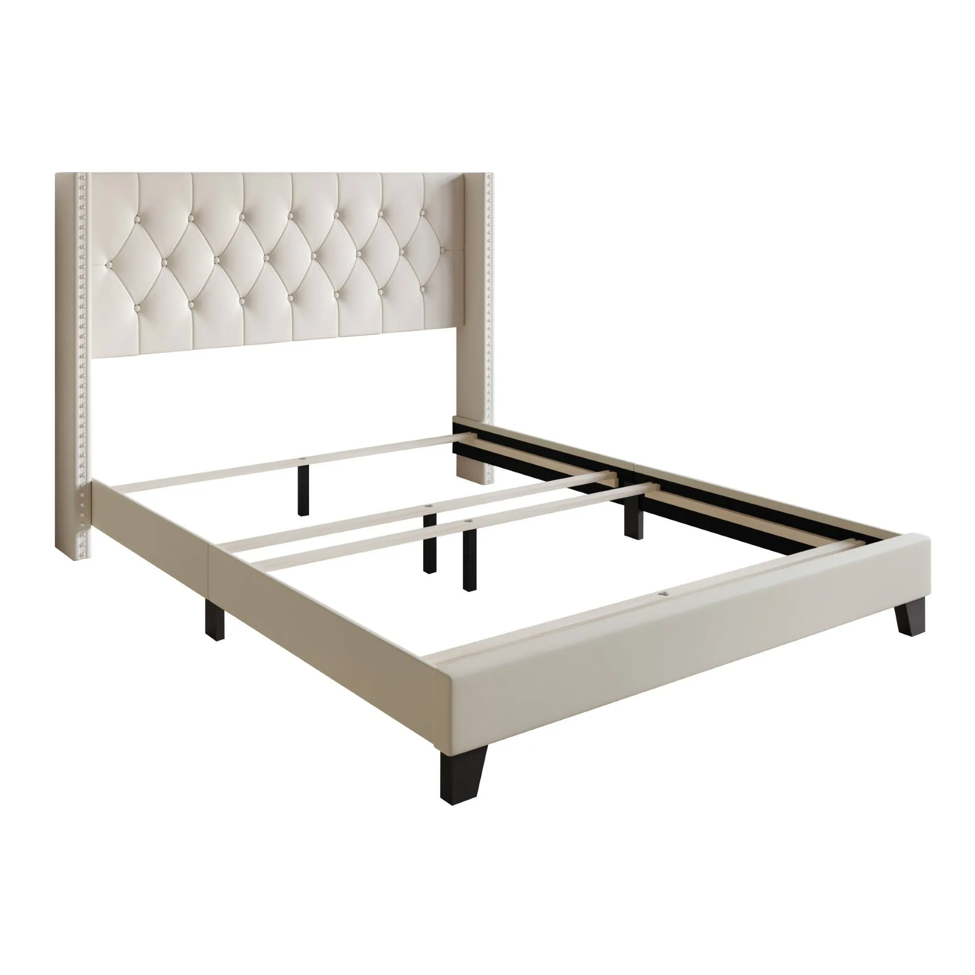 Zavior Homer Tufted Upholstered Panel Bed
