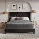Zavior Homer Tufted Upholstered Panel Bed thumbnail 3