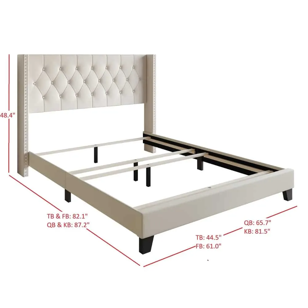 Zavior Homer Tufted Upholstered Panel Bed