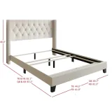Zavior Homer Tufted Upholstered Panel Bed thumbnail 8
