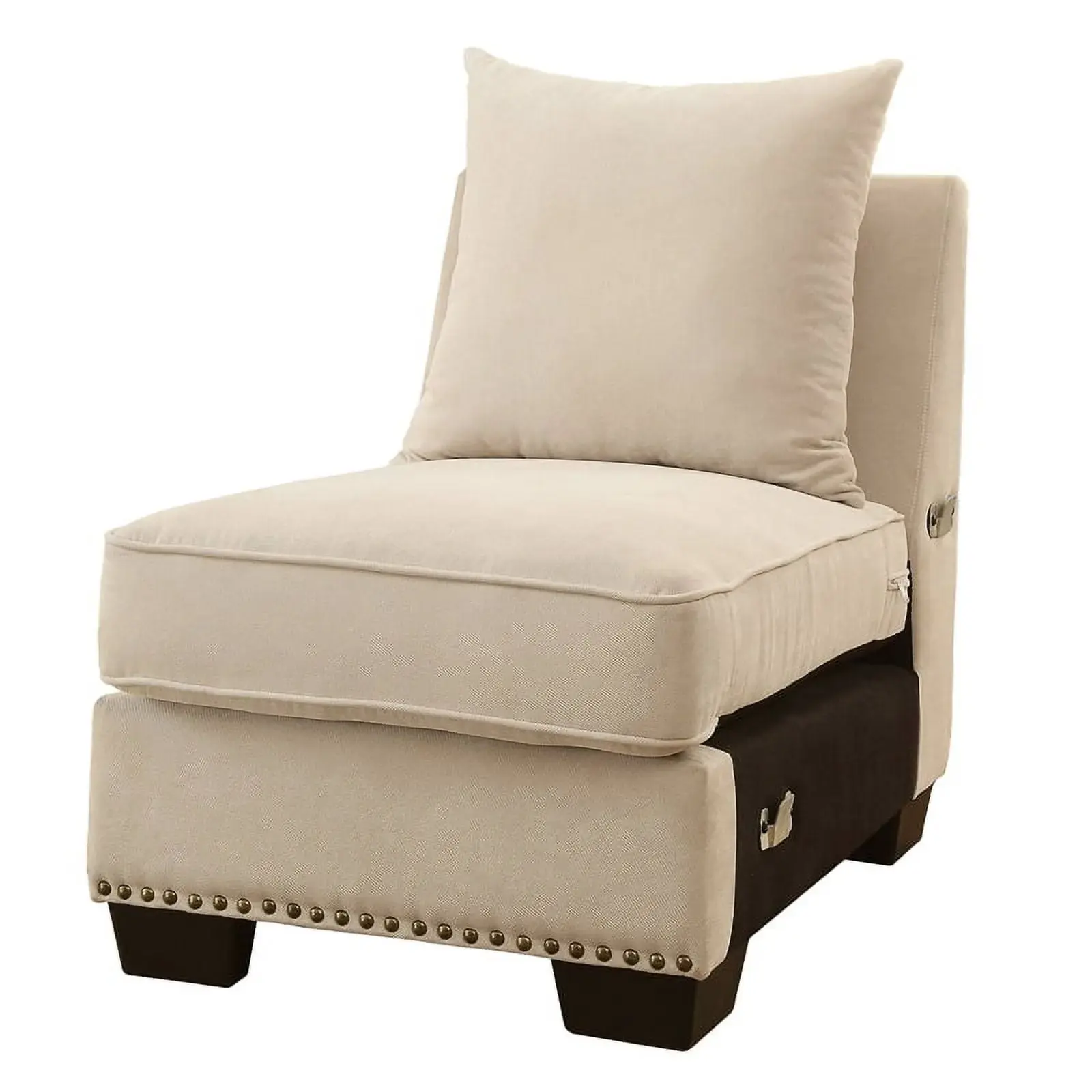Riti Contemporary Ivory Fabric 4-piece Sectional – furniture