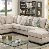 Riti Contemporary Ivory Fabric 4-piece Sectional – furniture thumbnail 1