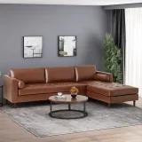 Stunning Contemporary Tufted Upholstered Chaise Sectional – 4-Piece Luxury for Your Living Room – furniture thumbnail 1