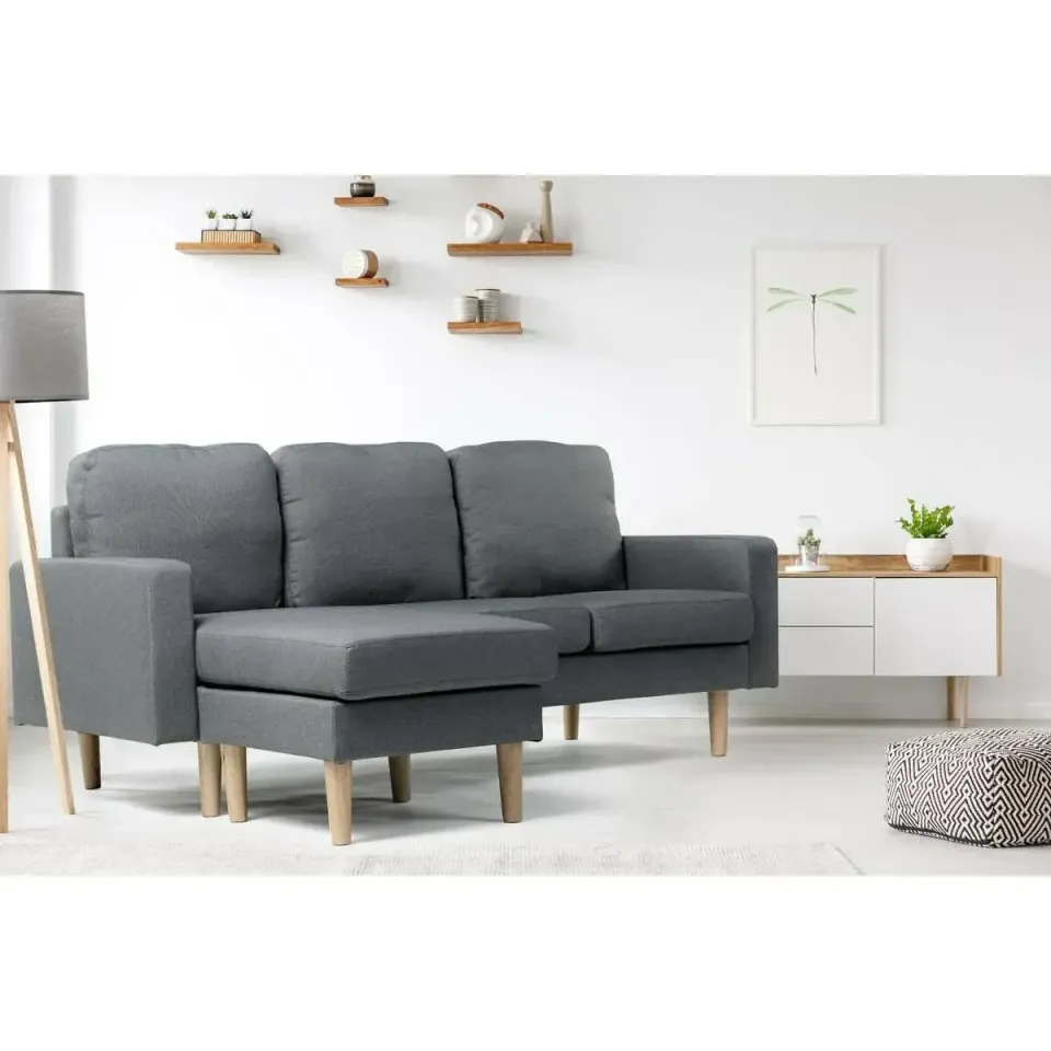 Jasper Grey Sectional Sofa – 3-Piece Elegant & Comfortable Seating for Your Living Room – furniture - product image 6