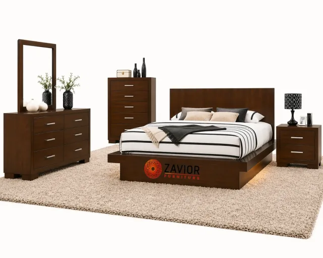 Zavior Jessica 5-Piece Bedroom Set with Nightstand Panels