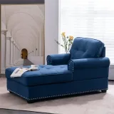 Tufted Two Arms Rolled Chaise Lounge – furniture thumbnail 3