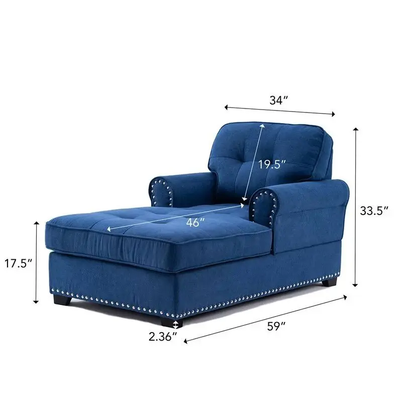 Tufted Two Arms Rolled Chaise Lounge – furniture
