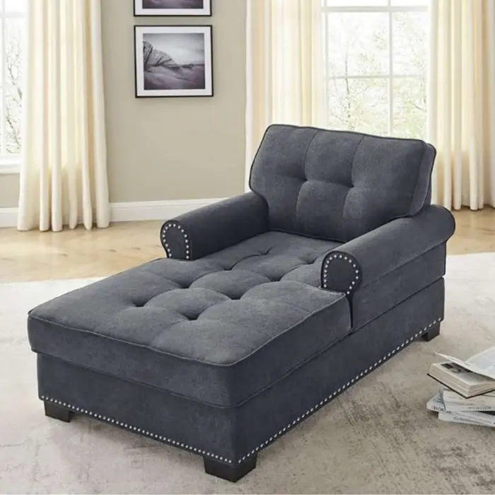 Tufted Two Arms Rolled Chaise Lounge – furniture