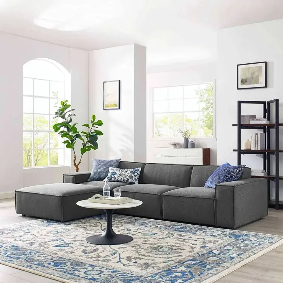 Luxurious 4 Piece Fabric Sectional Sofa for Ultimate Comfort and Style – furniture - product image 2