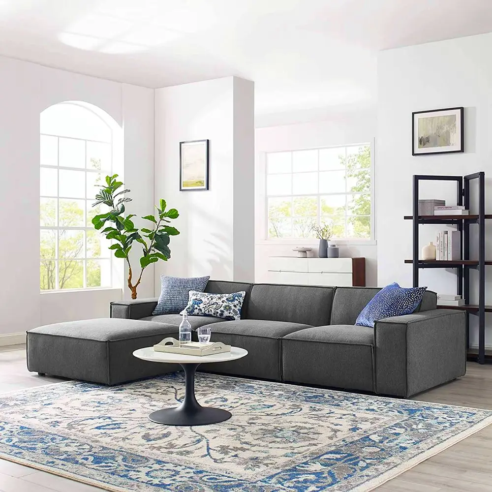Luxurious 4 Piece Fabric Sectional Sofa for Ultimate Comfort and Style – furniture