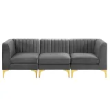 Luxurious Valencia Channel Tufted Velvet 8 Piece Sectional Sofa for Ultimate Comfort – furniture thumbnail 5