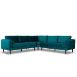 Symmetrical Corner Velvet Sectional Sofa – Stylish and Comfortable 3-Piece Design – furniture thumbnail 3