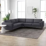 Symmetrical Corner Velvet Sectional Sofa – Stylish and Comfortable 3-Piece Design – furniture thumbnail 5