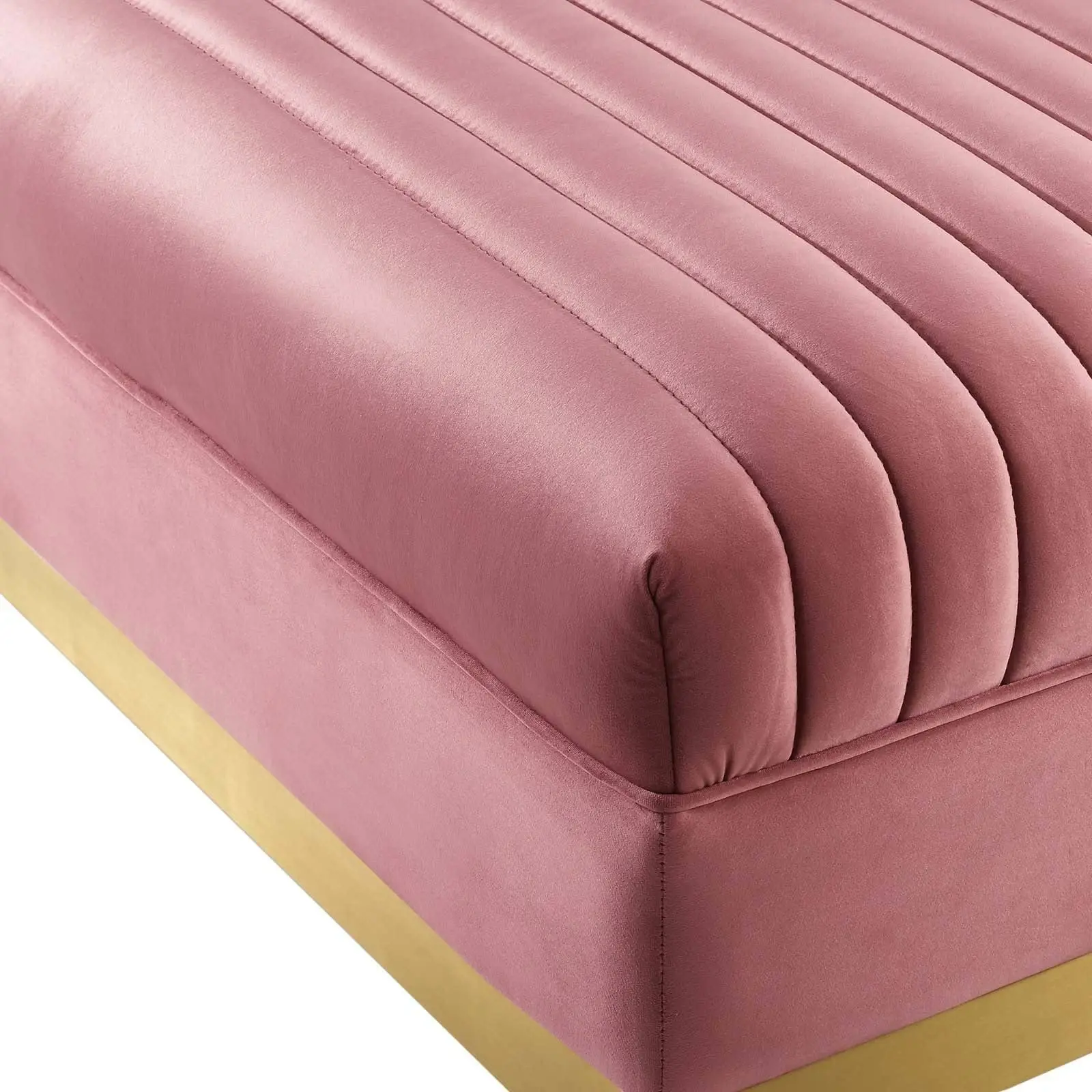 Cecilie Wide Velvet Symmetrical Sectional Sofa – U-Shaped Luxury with Gold Accents – furniture