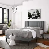 Zavior Kayden Tufted Upholstered Low Profile Bed thumbnail 5