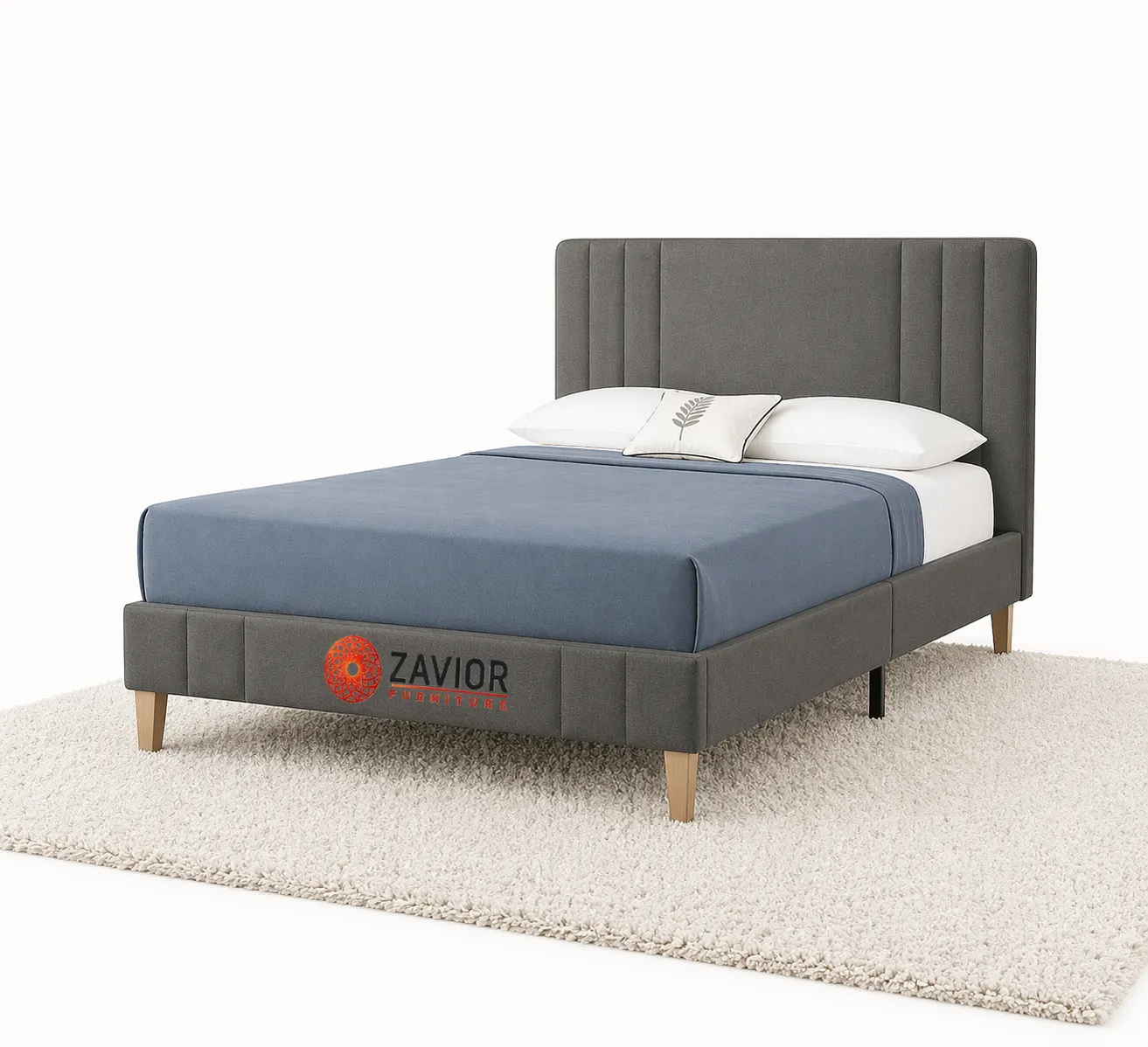 Zavior Kayden Tufted Upholstered Low Profile Bed