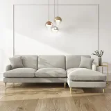 Teal 3-Seater Velvet L-Shaped Sofa – Right Hand Facing – furniture