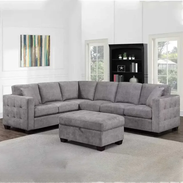 Corner Sofa with Storage Ottoman – furniture