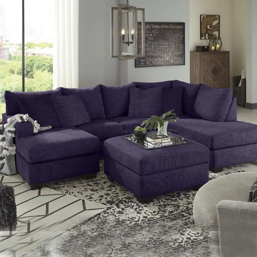 5-Piece Large Upholstered Corner Sofa – furniture