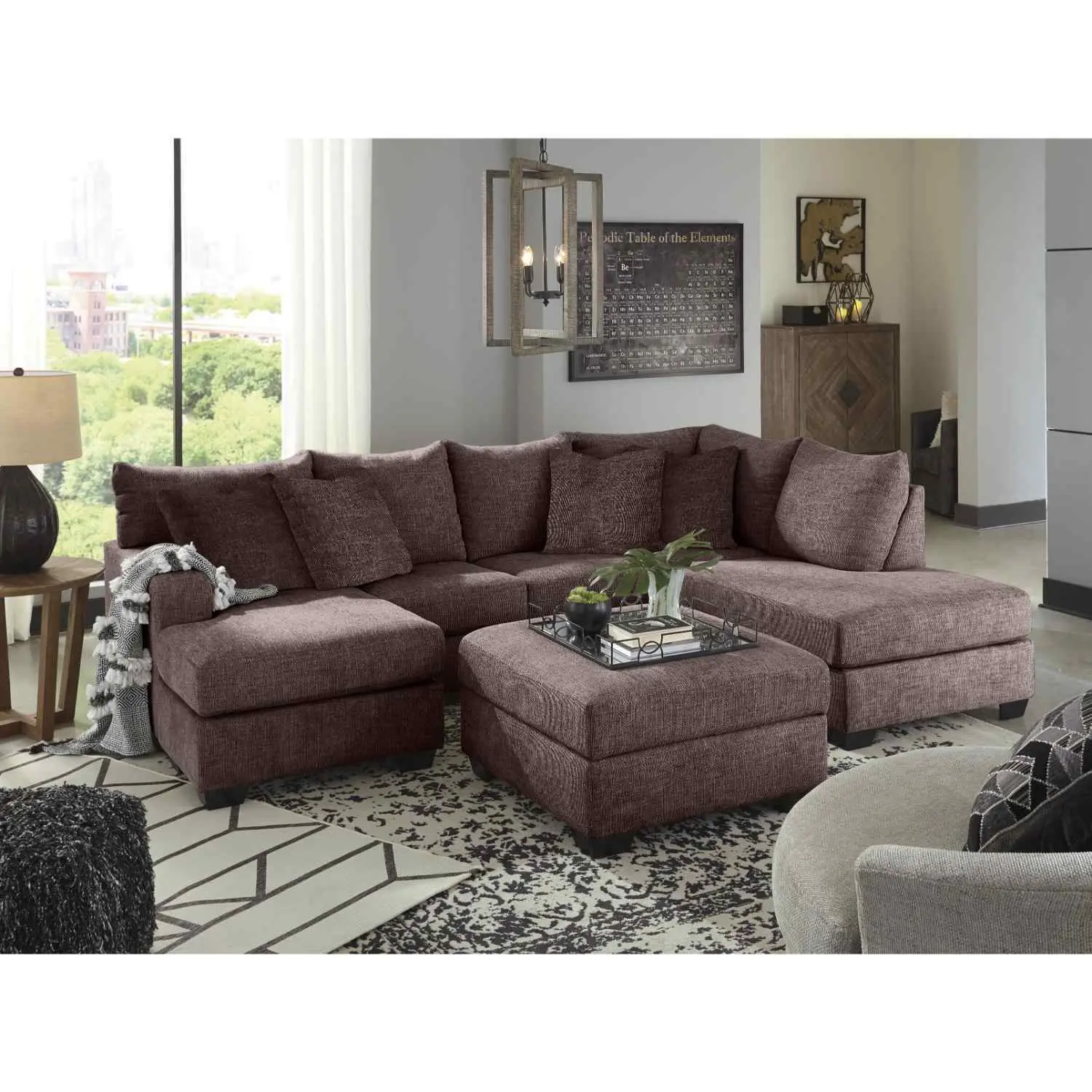 5-Piece Large Upholstered Corner Sofa – furniture