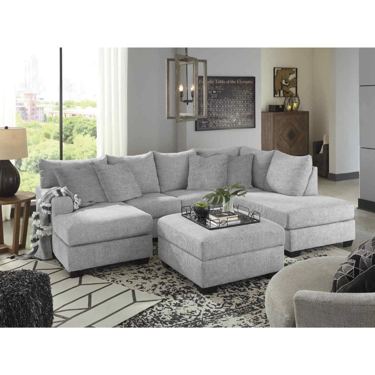 5-Piece Large Upholstered Corner Sofa – furniture