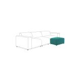Carlos Blue Velvet Modular Sofa – furniture thumbnail 5