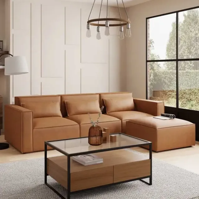 Zavior Furniture Faux Leather Sectional Sofa – furniture