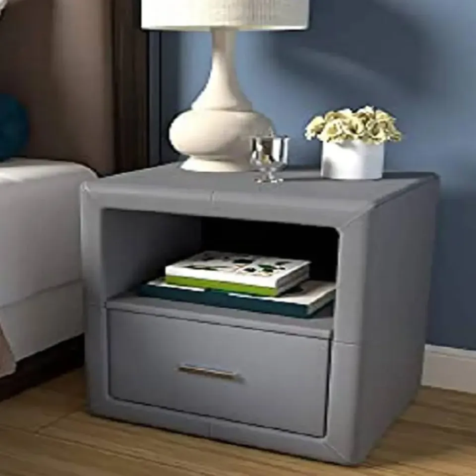 Upholstered Single Drawer Night Stand – furniture - product image 1