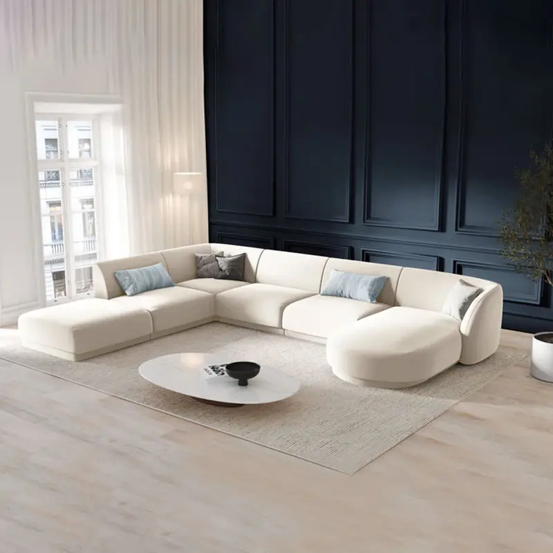Luxury U-Shaped Velvet Upholstered Sofa – furniture
