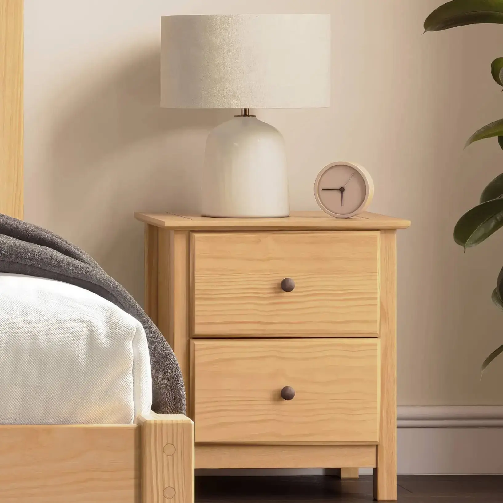 Shaker 2 – Drawer Solid PlyWood Nightstand – furniture
