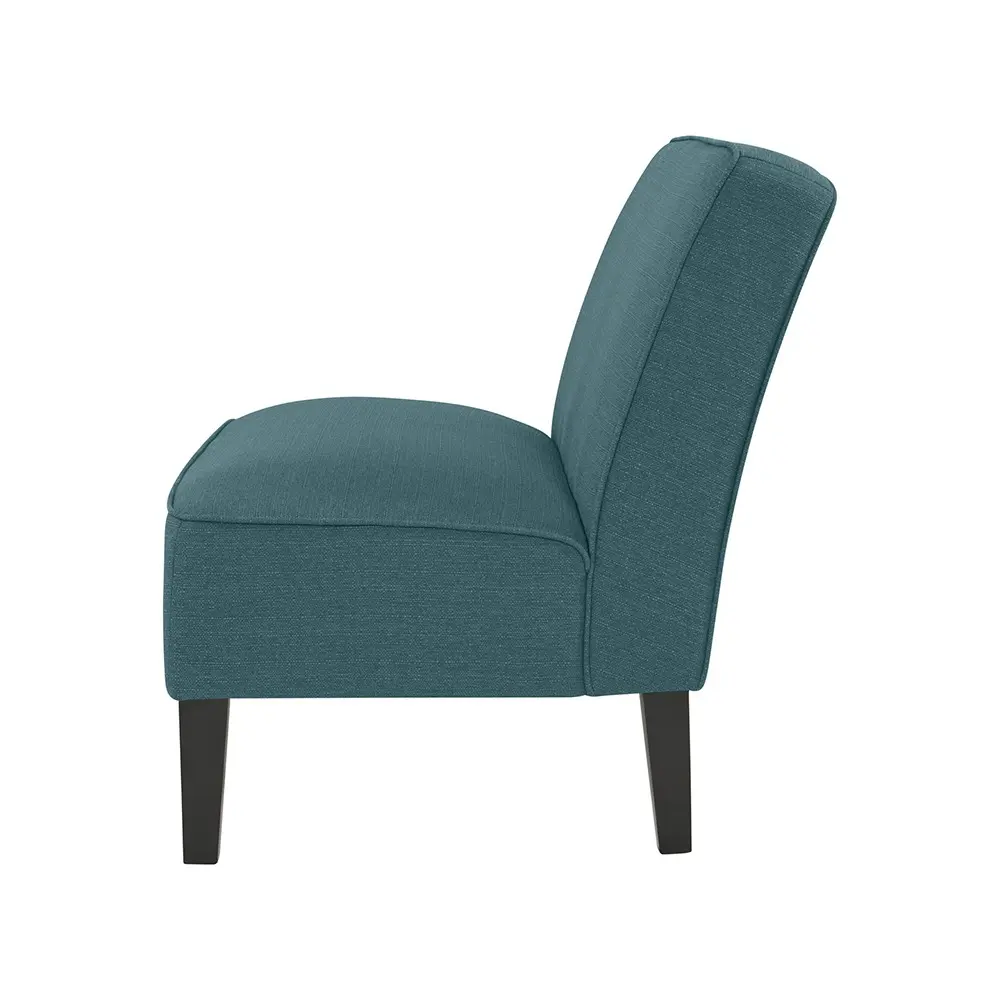 Shoshone Caribbean Blue Linen Armless Settee – furniture